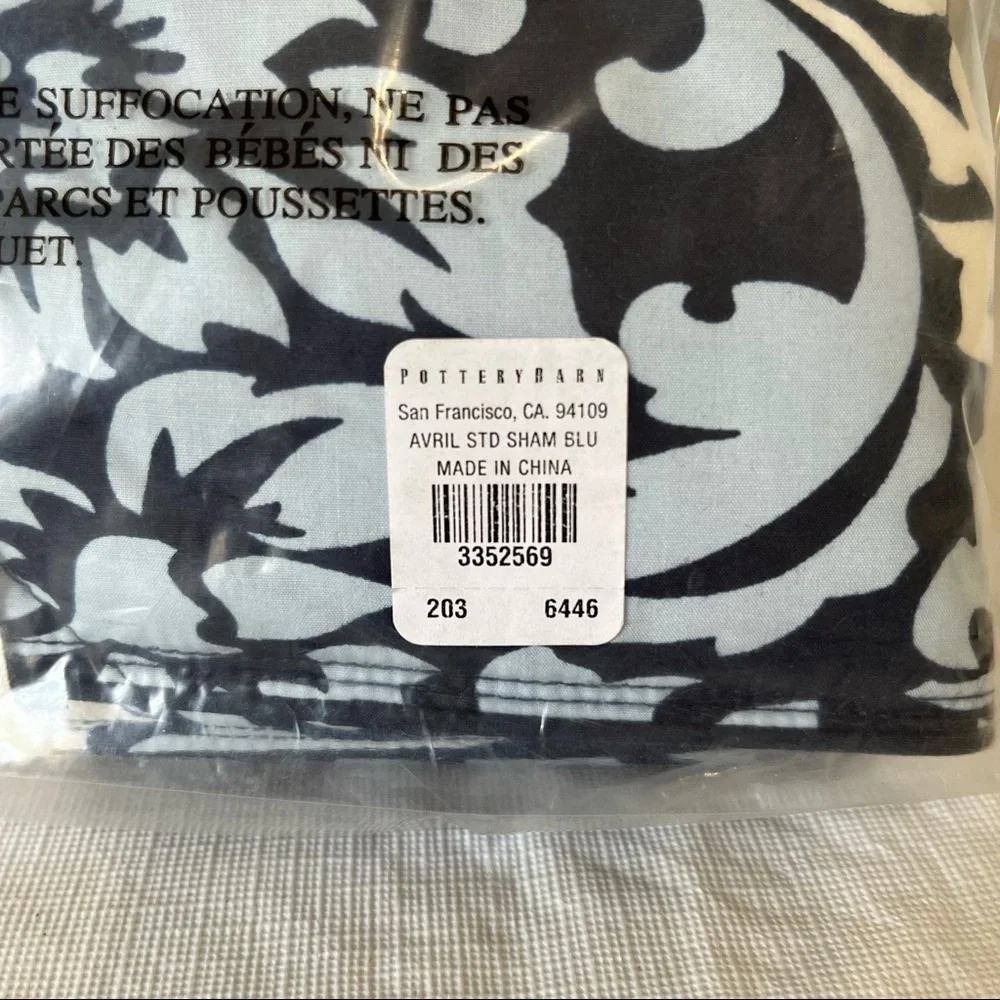 Pottery Barn Avril Blue Sham NWT